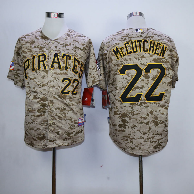 Men Pittsburgh Pirates #22 Mccutchen Camo MLB Jerseys